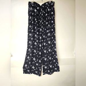 Xhilaration size XL Black floral drawstring pants